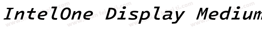 IntelOne Display Medium字体转换
